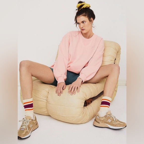 NWT For Love and Lemons Alex Embroidered Logo Sweatshirt 🌸 - Picture 2 of 3